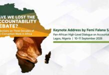 HAVE WE LOST THE ACCOUNTABILITY DEBATE? REFLECTIONS ON THREE DECADES OF ANTI-CORRUPTION WORK IN AFRICA